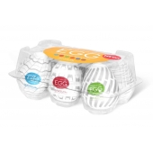 Набор из 6 мастурбаторов Tenga EGG Easy Beat с различным рельефом - Tenga - в Мурманске купить с доставкой