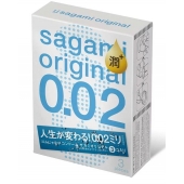 Ультратонкие презервативы Sagami Original 0.02 Extra Lub с увеличенным количеством смазки - 3 шт. - Sagami - купить с доставкой в Мурманске
