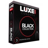 Черные презервативы LUXE Royal Black Collection - 3 шт. - Luxe - купить с доставкой в Мурманске