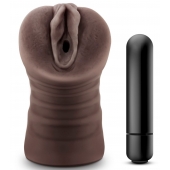 Коричневый мастурбатор-вагина Hot Chocolate Brianna - Blush Novelties - в Мурманске купить с доставкой