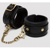 Черные оковы на ноги Bound to You Faux Leather Ankle Cuffs - Fifty Shades of Grey - купить с доставкой в Мурманске