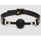 Черный кляп-шар Bound to You Faux Leather Ball Gag - Fifty Shades of Grey - купить с доставкой в Мурманске