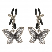 Зажимы на соски с бабочками Butterfly Nipple Clamps - Pipedream - купить с доставкой в Мурманске