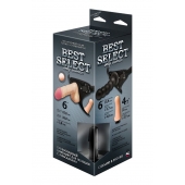 Черный пояс для женщин BEST SELECT с 3 насадками - LOVETOY (А-Полимер) - купить с доставкой в Мурманске