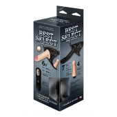 Черный женский пояс BEST SELECT с 3 насадками и вибрацией - LOVETOY (А-Полимер) - купить с доставкой в Мурманске