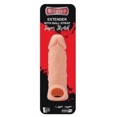 Телесная насадка EXTENDER WITH BALL STRAP 5.5 - 14 см. - Dream Toys - в Мурманске купить с доставкой