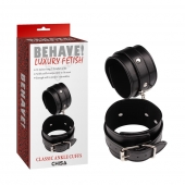 Черные оковы Classic Ankle Cuffs - Chisa - купить с доставкой в Мурманске