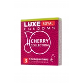 Презервативы с ароматом вишни LUXE Royal Cherry Collection - 3 шт. - Luxe - купить с доставкой в Мурманске