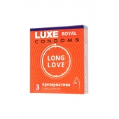Презервативы с продлевающим эффектом LUXE Royal Long Love - 3 шт. - Luxe - купить с доставкой в Мурманске