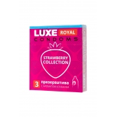Презервативы с ароматом клубники LUXE Royal Strawberry Collection - 3 шт. - Luxe - купить с доставкой в Мурманске