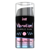 Жидкий интимный гель с эффектом вибрации Vibration! Bubble Gum - 15 мл. - INTT - купить с доставкой в Мурманске