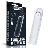 Прозрачная насадка-удлинитель Flawless Clear Penis Sleeve Add 1 - 15,5 см. - Lovetoy - в Мурманске купить с доставкой