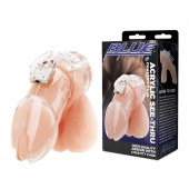Прозрачная клетка целомудрия Acrylic See-thru Chastity Cage - BlueLine - купить с доставкой в Мурманске