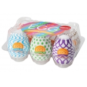 Набор из 6 мастурбаторов Tenga EGG IV с различным рельефом - Tenga - в Мурманске купить с доставкой