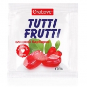 Гель-смазка Tutti-frutti со вкусом барбариса - 4 гр. - Биоритм - купить с доставкой в Мурманске