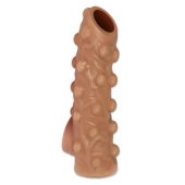 Телесная насадка с бугорками и открытой головкой Nude Sleeve S - 10 см. - KOKOS - в Мурманске купить с доставкой