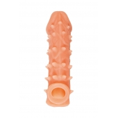 Телесная закрытая насадка с пупырышками Cock Sleeve Size M - 15,6 см. - KOKOS - в Мурманске купить с доставкой
