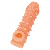 Телесная закрытая насадка с пупырышками Cock Sleeve Size L - 17,6 см. - KOKOS - в Мурманске купить с доставкой
