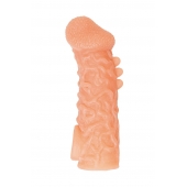 Телесная закрытая насадка с шершавой головкой Cock Sleeve Size L - 17,6 см. - KOKOS - в Мурманске купить с доставкой