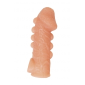 Телесная закрытая насадка с шишечками Cock Sleeve Size M - 15,6 см. - KOKOS - в Мурманске купить с доставкой