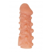 Телесная закрытая насадка с шариками Cock Sleeve Size S - 13,8 см. - KOKOS - в Мурманске купить с доставкой