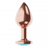 Пробка цвета розового золота с малиновым кристаллом Diamond Topaz Shine L - 8,3 см. - Lola Games - купить с доставкой в Мурманске
