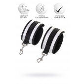 Серебристо-черные наручники Anonymo - ToyFa - купить с доставкой в Мурманске