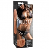 Мастурбатор-вагина цвета карамели Julieta с вибрацией - Blush Novelties - в Мурманске купить с доставкой