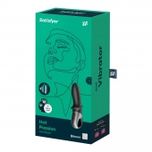 Черный анальный вибратор Hot Passion с функцией нагрева - Satisfyer - в Мурманске купить с доставкой