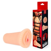 Реалистичный мастурбатор-вагина телесного цвета с вибрацией - Bior toys - в Мурманске купить с доставкой