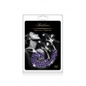 Зажимы для сосков с фиолетовой цепочкой Sweet Caress Nipple Chain - Sweet Caress - купить с доставкой в Мурманске