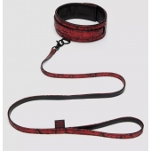 Стильный ошейник с поводком Reversible Faux Leather Collar and Lead - Fifty Shades of Grey - купить с доставкой в Мурманске
