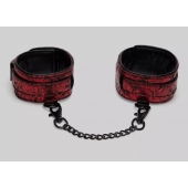 Красно-черные оковы Reversible Faux Leather Ankle Cuffs - Fifty Shades of Grey - купить с доставкой в Мурманске