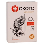 Тонкие презервативы OKOTO Thin Extra Soft - 3 шт. - Sitabella - купить с доставкой в Мурманске