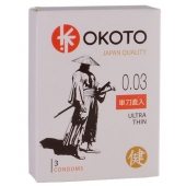 Ультратонкие презервативы OKOTO Ultra Thin - 3 шт. - Sitabella - купить с доставкой в Мурманске