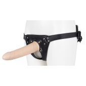 Пустотелый страпон Harness CLASSIC с бандажом - 19,5 см. - LOVETOY (А-Полимер) - купить с доставкой в Мурманске