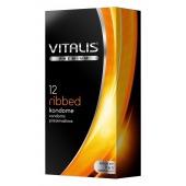 Ребристые презервативы VITALIS PREMIUM ribbed - 12 шт. - Vitalis - купить с доставкой в Мурманске