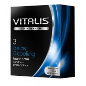 Презервативы VITALIS PREMIUM delay   cooling с охлаждающим эффектом - 3 шт. - Vitalis - купить с доставкой в Мурманске