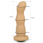 Телесная рельефная насадка Harness - 14,2 см. - LOVETOY (А-Полимер) - купить с доставкой в Мурманске