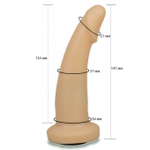 Телесная гладкая насадка Harness - 14,7 см. - LOVETOY (А-Полимер) - купить с доставкой в Мурманске