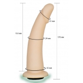 Телесная гладкая насадка-фаллоимитатор Harness - 17 см. - LOVETOY (А-Полимер) - купить с доставкой в Мурманске