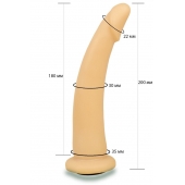 Телесная гладкая насадка-фаллоимитатор Harness - 20 см. - LOVETOY (А-Полимер) - купить с доставкой в Мурманске