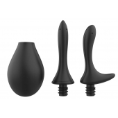 Черный анальный душ Nexus Anal Douche Set с 2 сменными насадками - Nexus Range - купить с доставкой в Мурманске