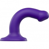 Фиолетовый фаллоимитатор-насадка Strap-On-Me Dildo Dual Density size S - 17 см. - Strap-on-me - купить с доставкой в Мурманске