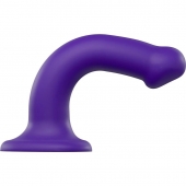 Фиолетовый фаллоимитатор-насадка Strap-On-Me Dildo Dual Density size M - 18 см. - Strap-on-me - купить с доставкой в Мурманске
