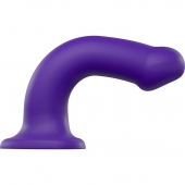 Фиолетовый фаллоимитатор-насадка Strap-On-Me Dildo Dual Density size L - 19 см. - Strap-on-me - купить с доставкой в Мурманске