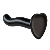 Черный фаллоимитатор-насадка Strap-On-Me P G spot Dildo size S - 16,4 см. - Strap-on-me - купить с доставкой в Мурманске
