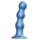Голубая насадка Strap-On-Me Dildo Plug Balls size S - Strap-on-me - купить с доставкой в Мурманске