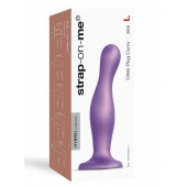 Фиолетовая насадка Strap-On-Me Dildo Plug Curvy size L - Strap-on-me - купить с доставкой в Мурманске