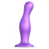 Фиолетовая насадка Strap-On-Me Dildo Plug Curvy size L - Strap-on-me - купить с доставкой в Мурманске